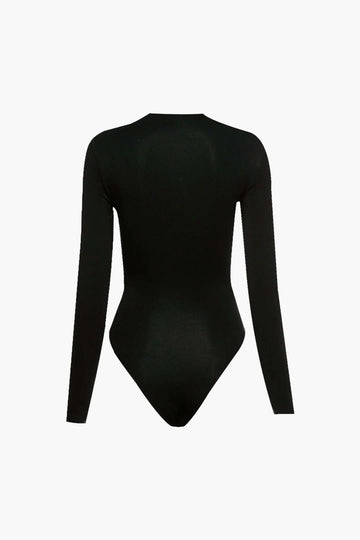 Ring Detail Cut Out Long Sleeve Bodysuit