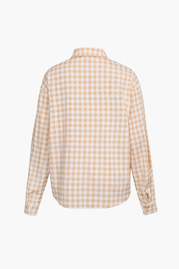Checked Print Buttons Down Shirt