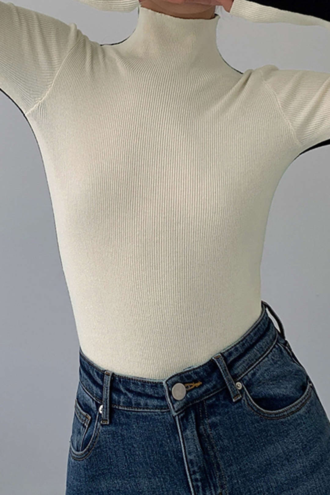 Contrast Long-Sleeve Top