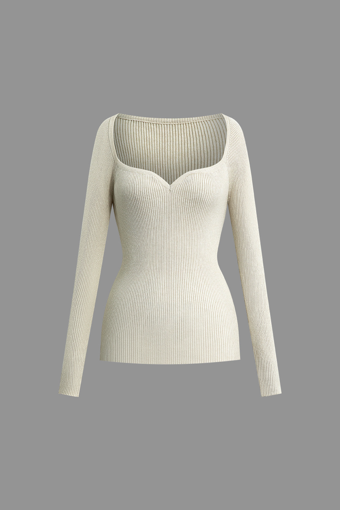Basic Solid Long Sleeve Knit Top