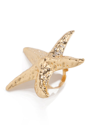 Starfish Charm Ring