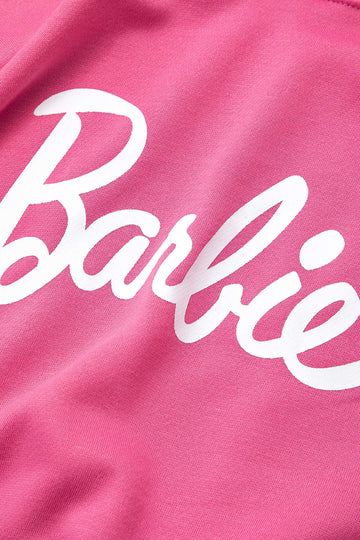 Oversized Barbie Letter Print Hoodie