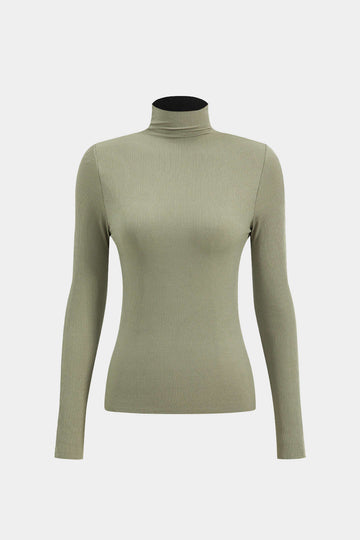 Contrast Long-Sleeve Top