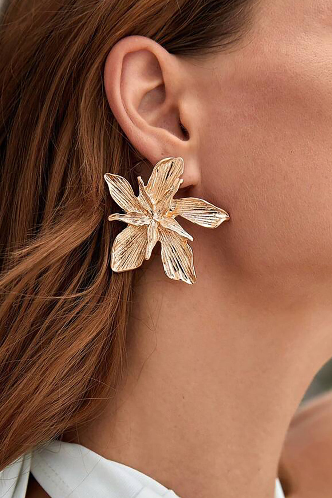 Metal Flower Earrings