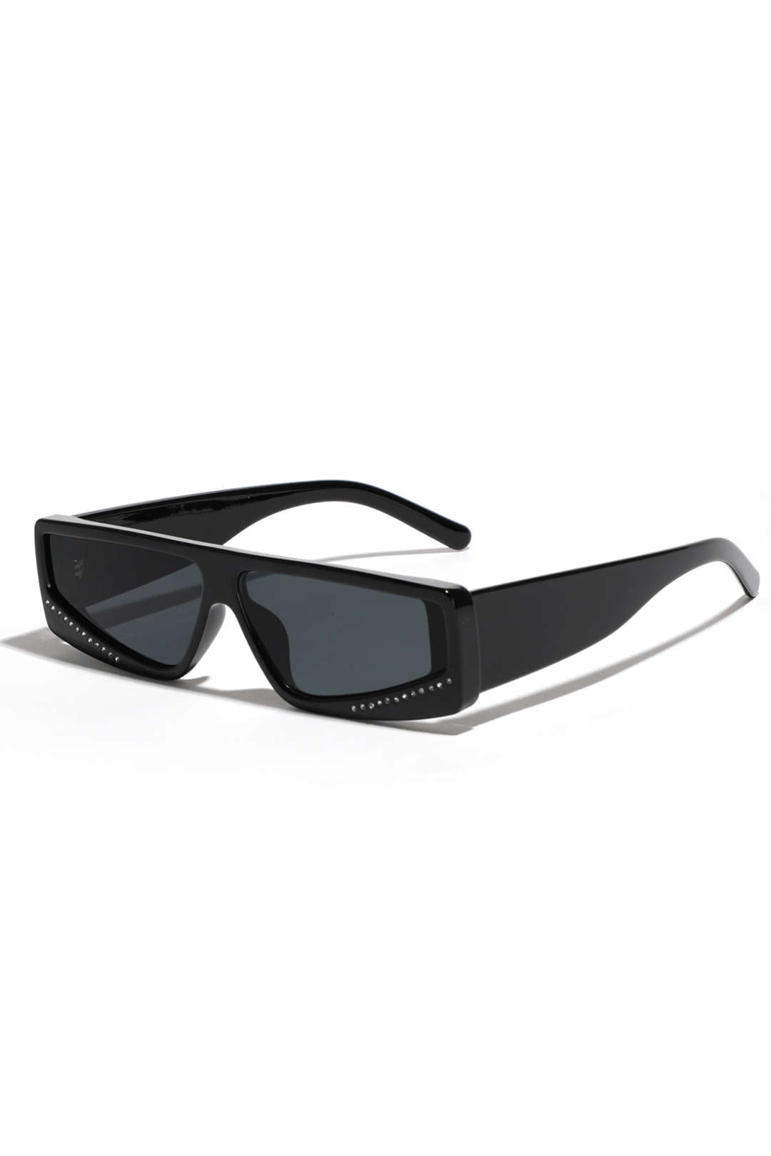 Rhinestone Decor Square Frame Sunglasses