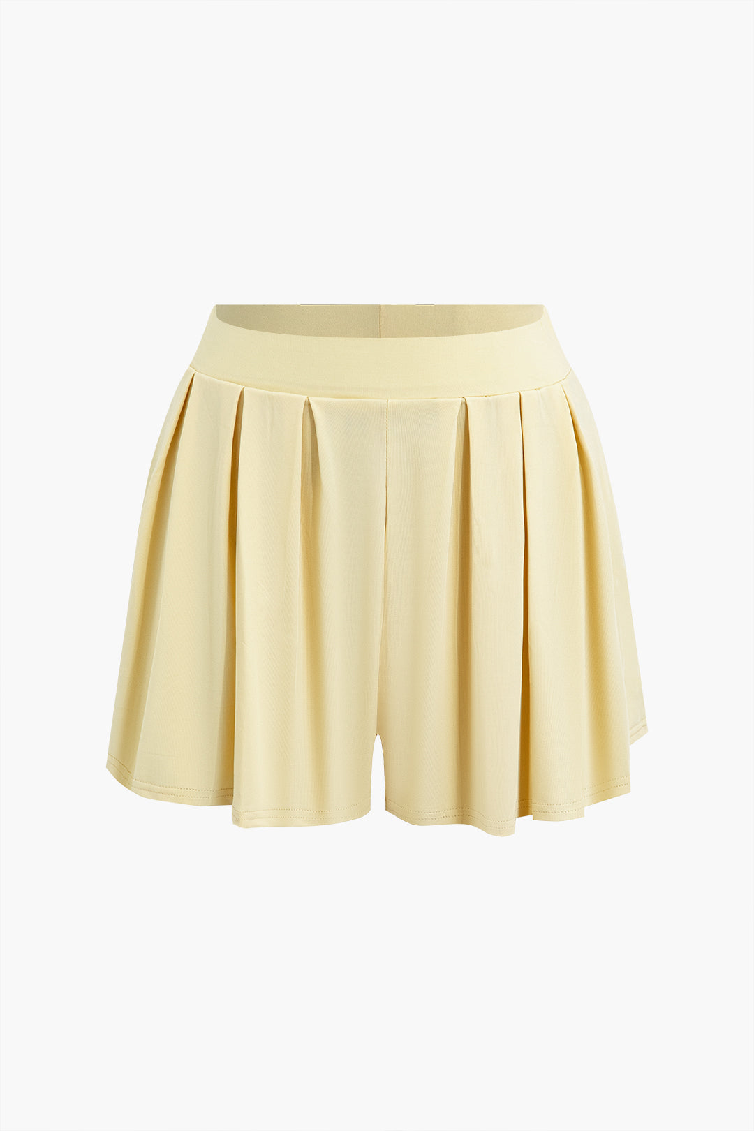 Cut Out Sleeveless Top and Pleated Shorts Set