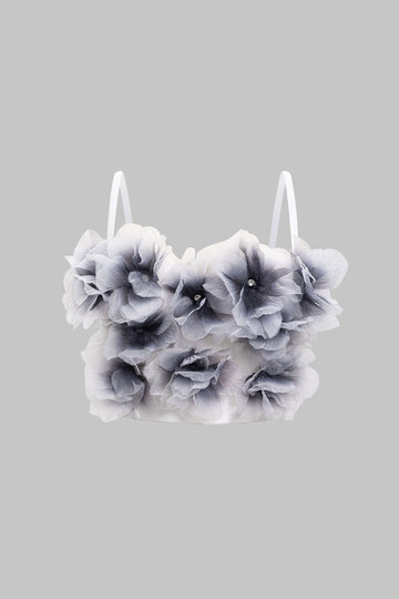 3D Floral Bustier Slip Cami Top