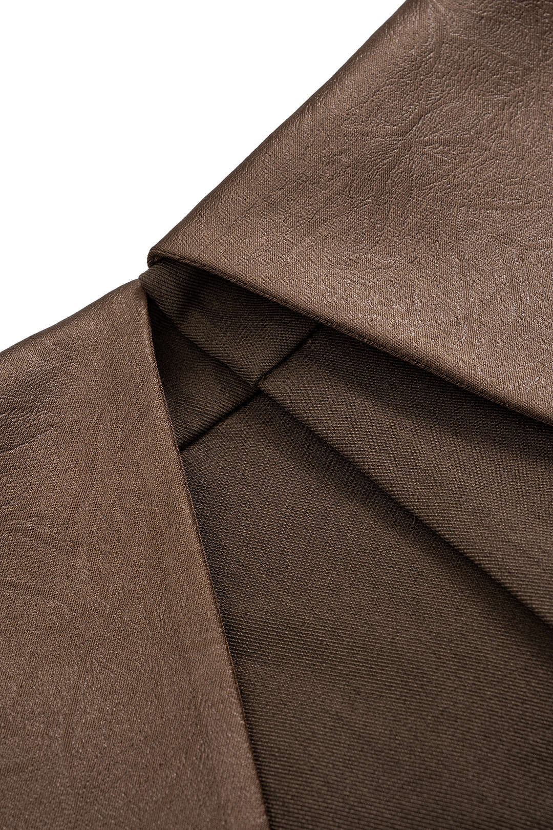 Satin Patchwork Zipper Barrel Trousers