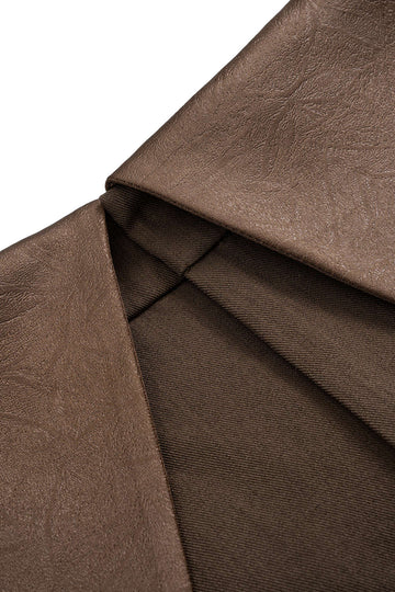 Satin Patchwork Zipper Barrel Trousers