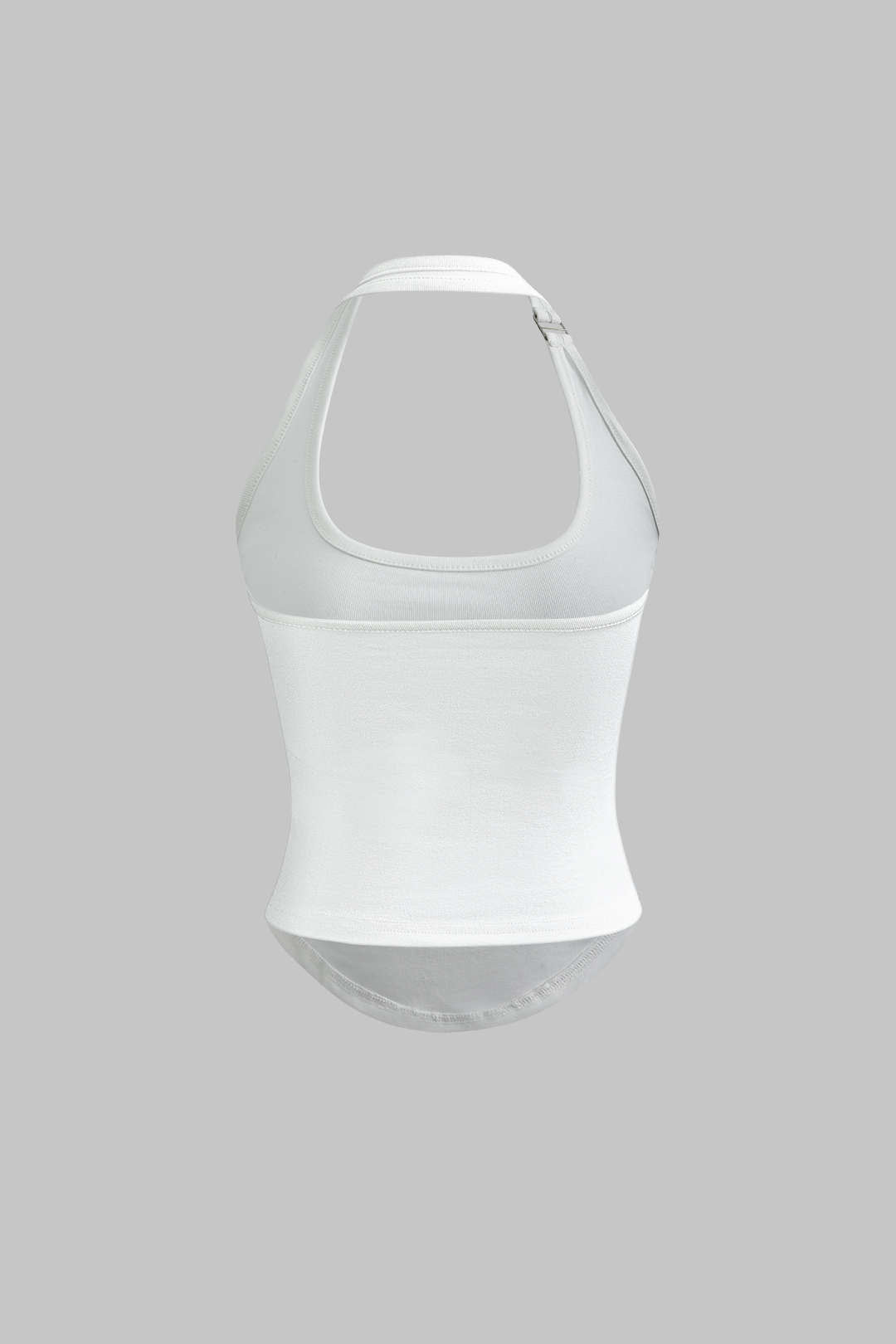 Basic vaste halter gebogen zoomtank top