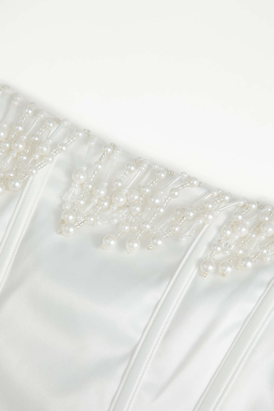 Pearl Braided Eyelet Corset sukienka midi