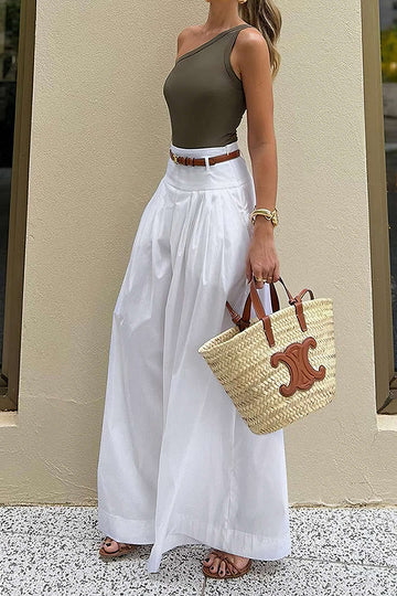 High Waist Wide Leg Trousers