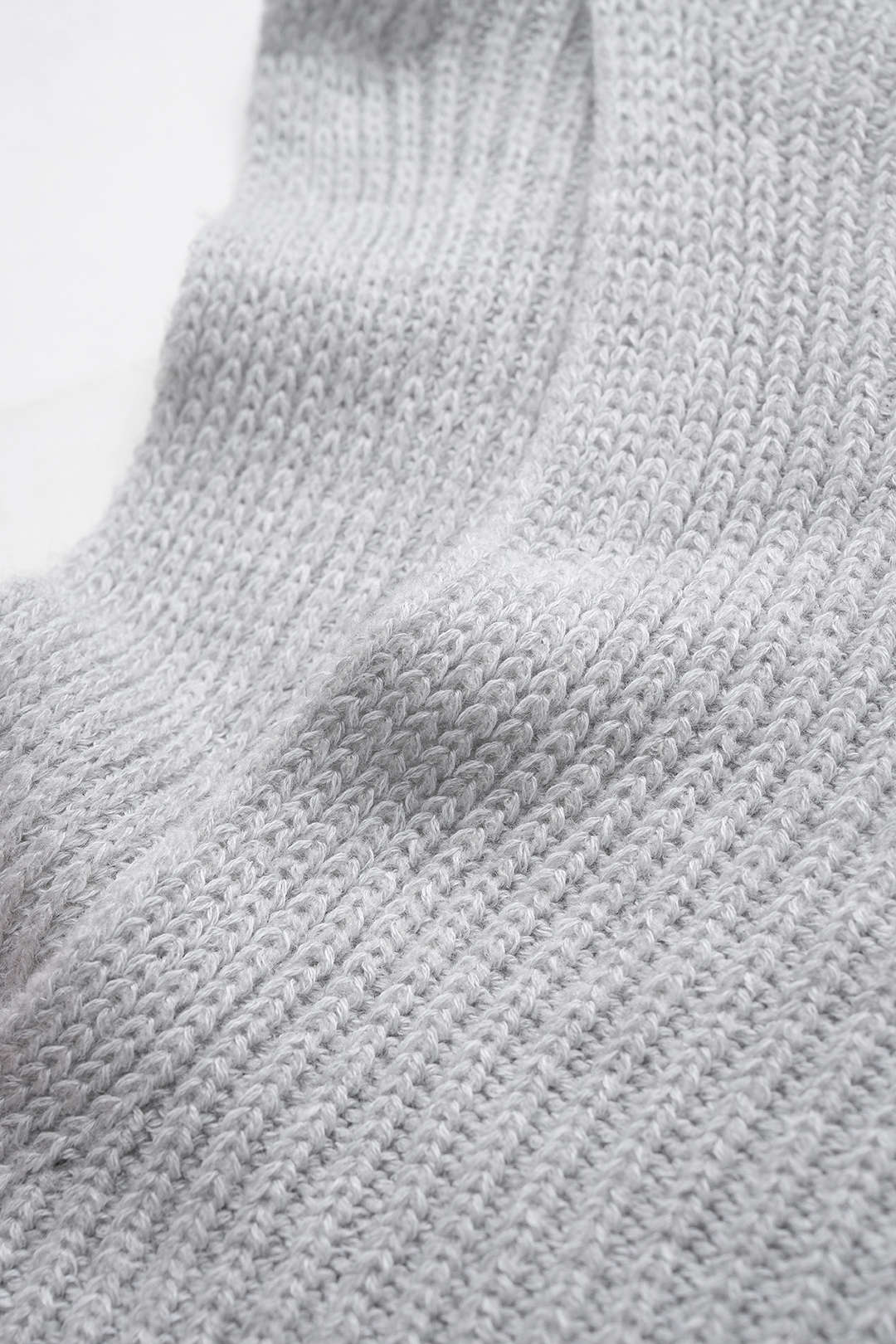 Knit Off-Shoulder Ribbed Side Slit Long Sleeve Dress