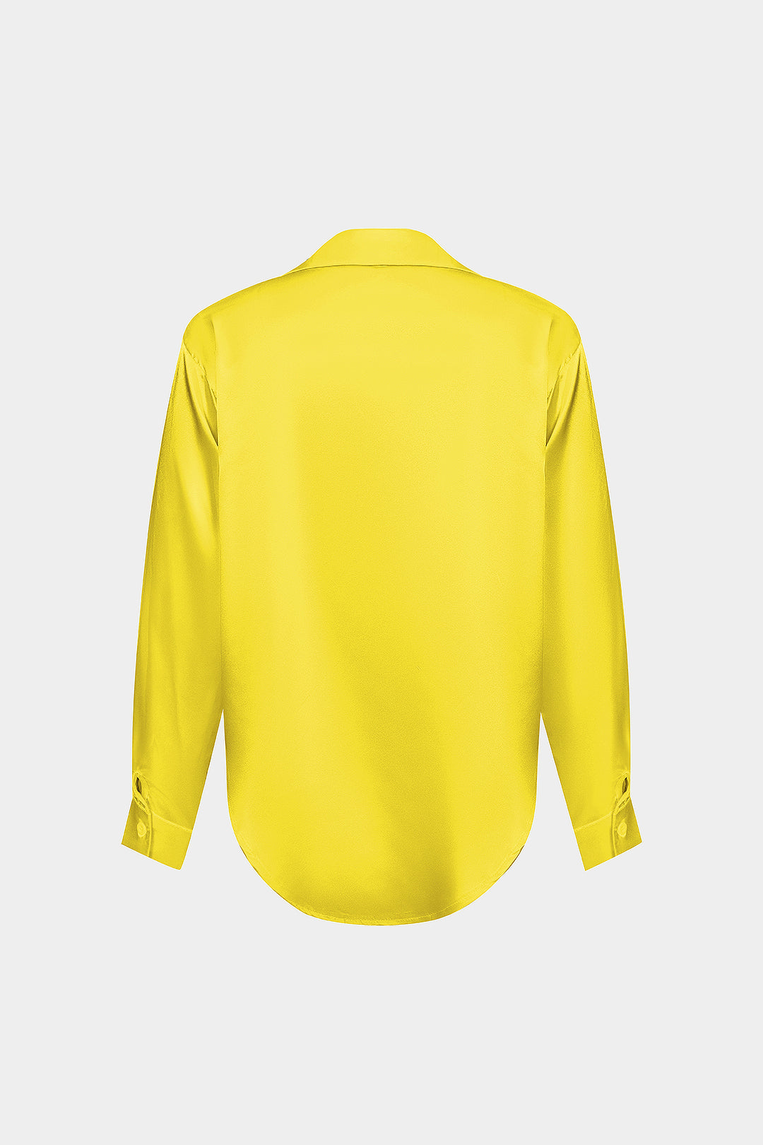 Basic Solid Satin Long-Sleeve Shirt