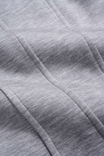 Zipper Ruched Waist-Cinching Sweatshirt