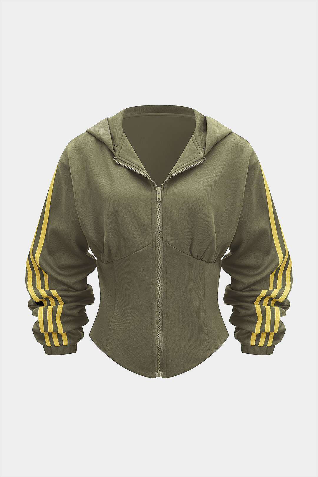 Contrast Zipper Hoodie