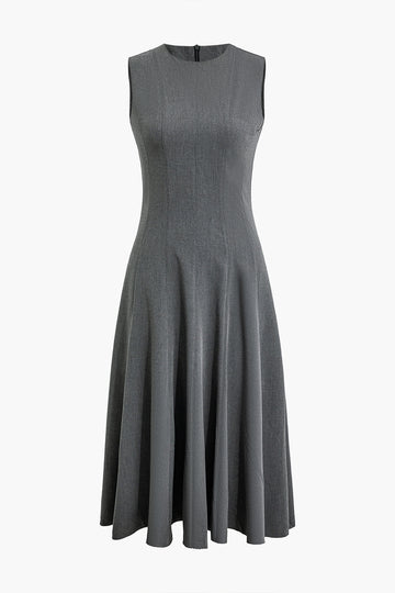 Sleeveless Fit-and-Flare Midi Dress