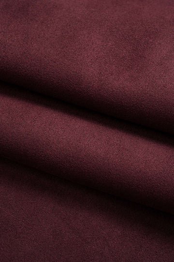 Faux Leather Suede Patchwork High Waist  Asymmetrical Pants