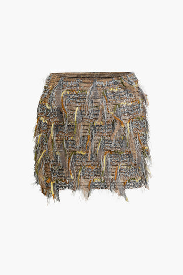 Fringe Mini Skirt