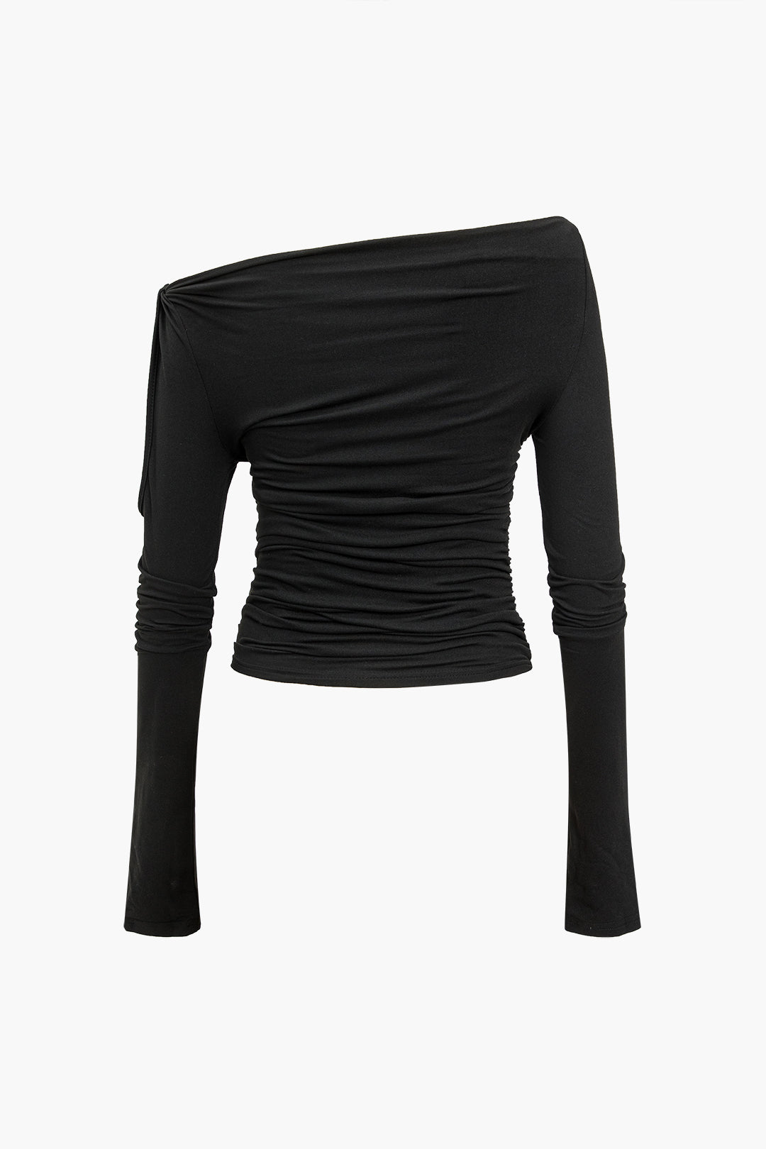 Solid Cut Out Twist Knot Top-kmiem twal