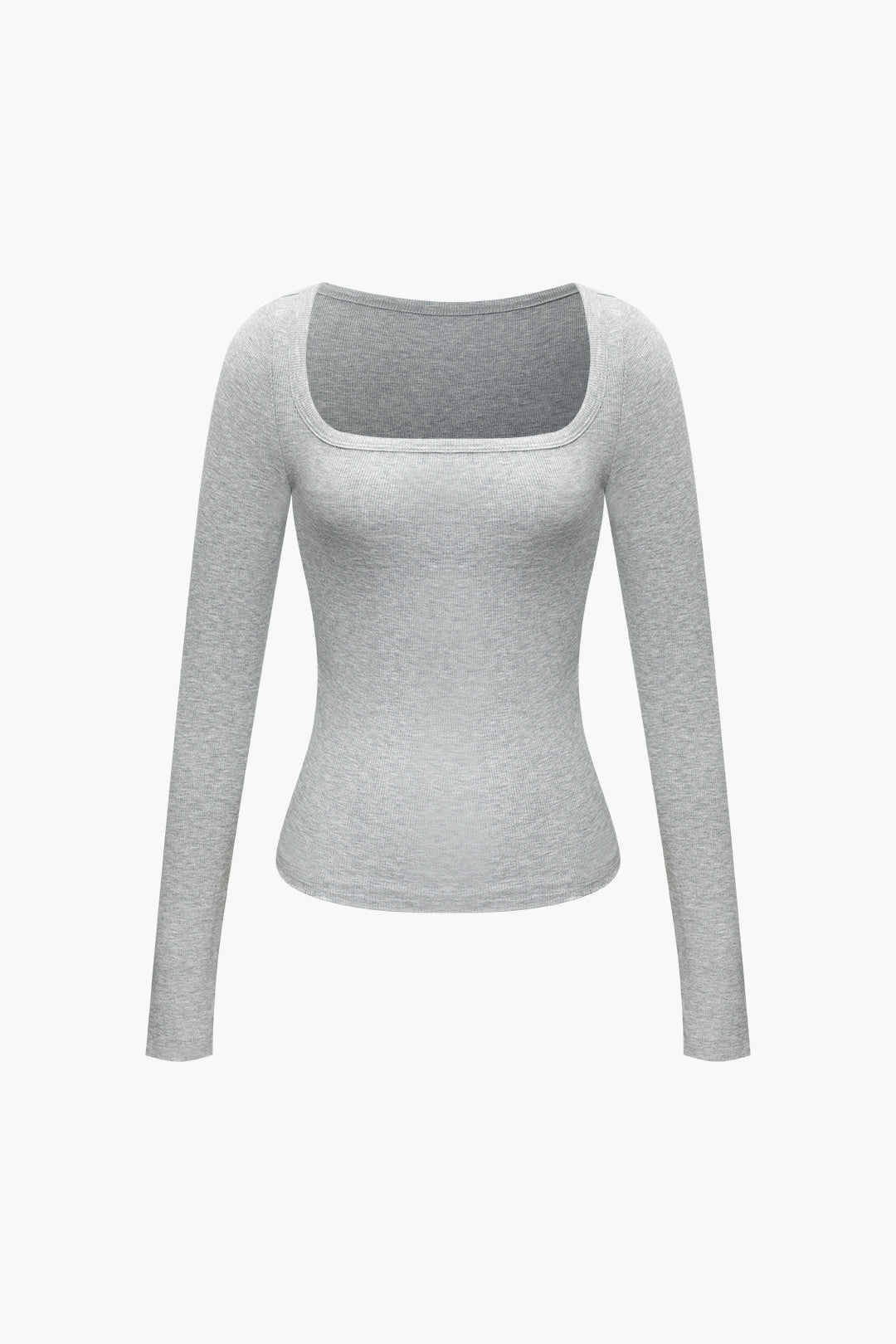 Basic Square Neck Long Sleeve Top