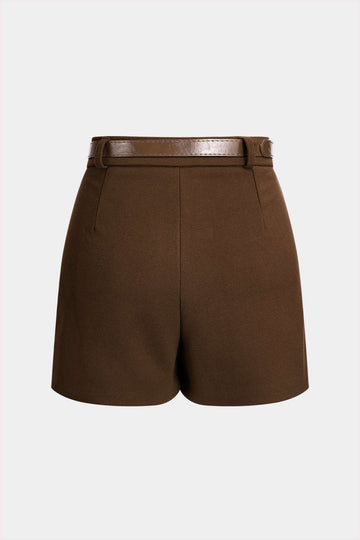 Shorts mit hoher Taille Gitter