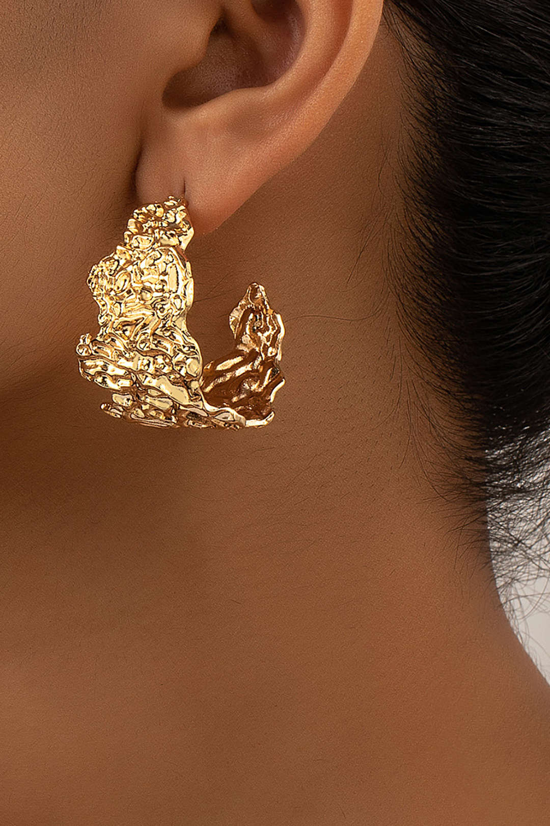 Metal C-shape Earrings
