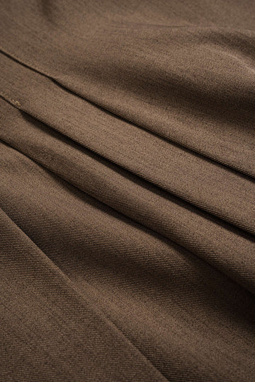 Pleated High Waist Asymmetrical Skirt