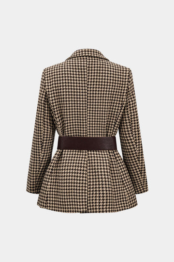 Houndstooth gekerbte Revers -Blazer -Blazer