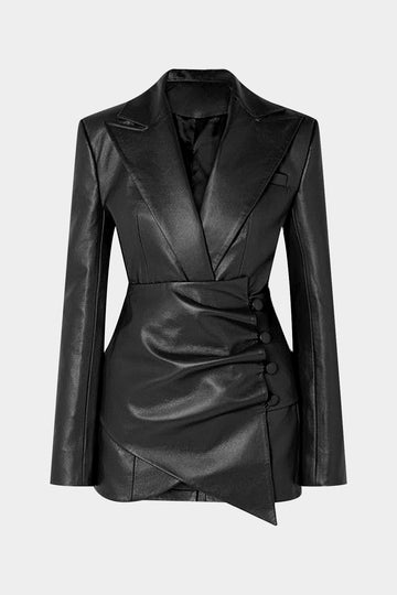 Ruched V-Neck Jacket