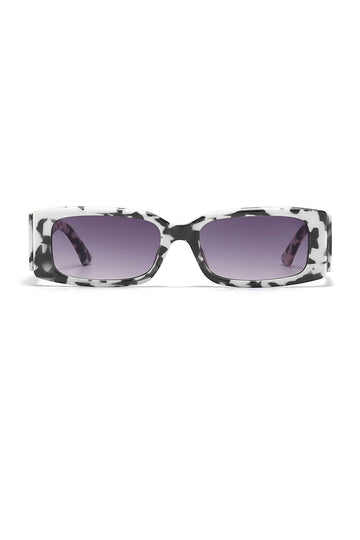 Leopard Print Square Frame Sunglasses