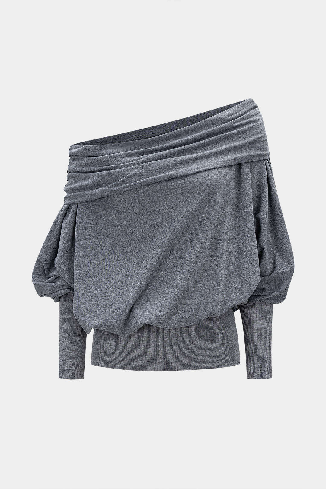 Off Shoulder Batwing Long Sleeve T-Shirt