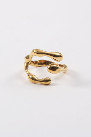 Gold Plated Molten Ring