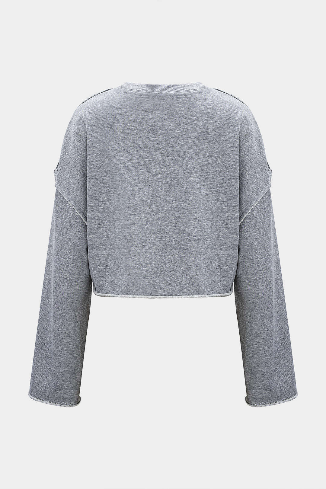 Solid Waist-Cinching Sweatshirt