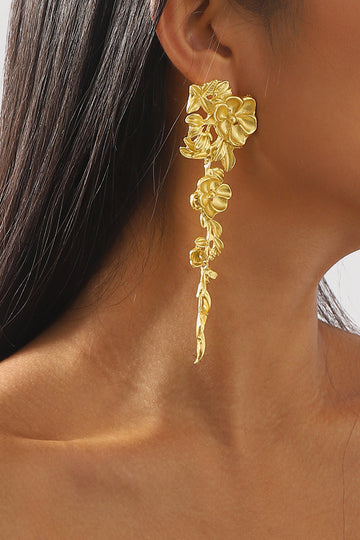 Sculptural Flower Pendant Earrings