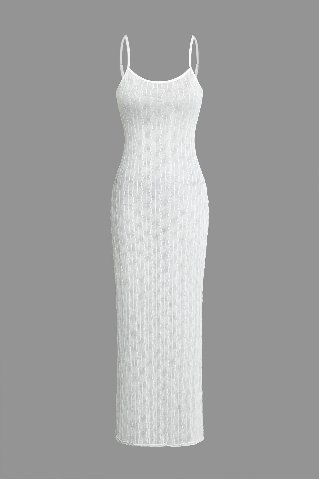 Wavy Textured Jacquard Cami Maxi Dress