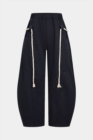 Šňůrky široké nohy kalhot