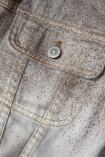 Distressed Flap Pocket Collared Denim Jacket