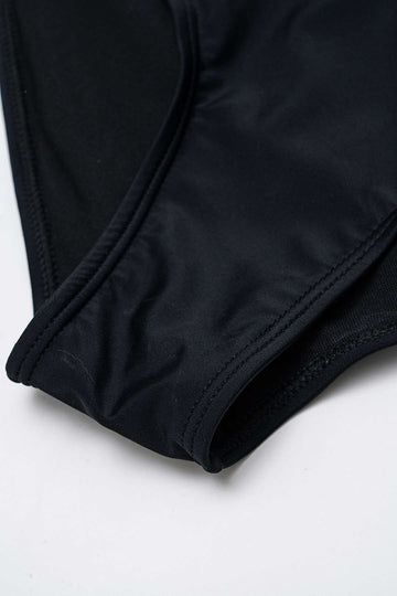 Pearl Button Slip Tummy Control One-Piece Swimsuit