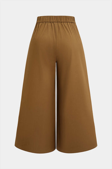 Plus Size Ruched Zipper Detailed Trousers