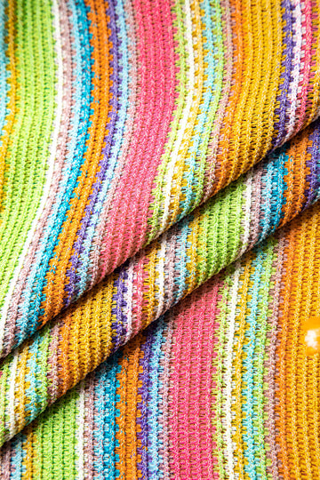 Rainbow Crochet Tie Halter Tank Top And Mini Skirt Set
