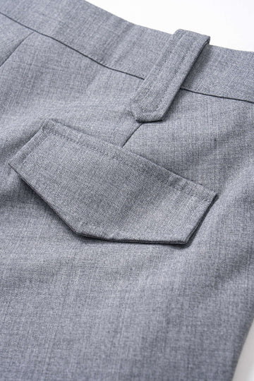 Linen Solid Ruched Skirt