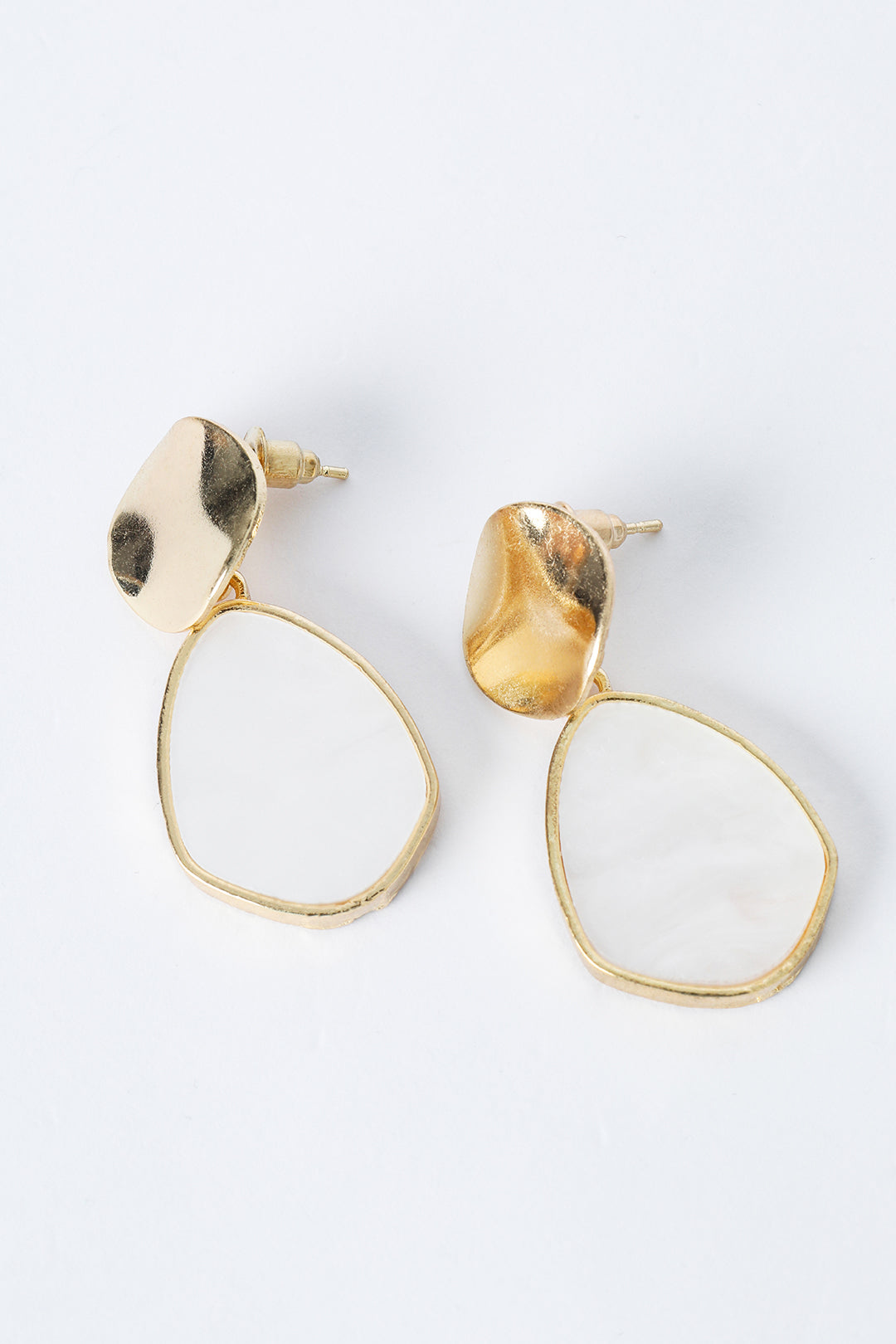 Geometric Pearl Earrings