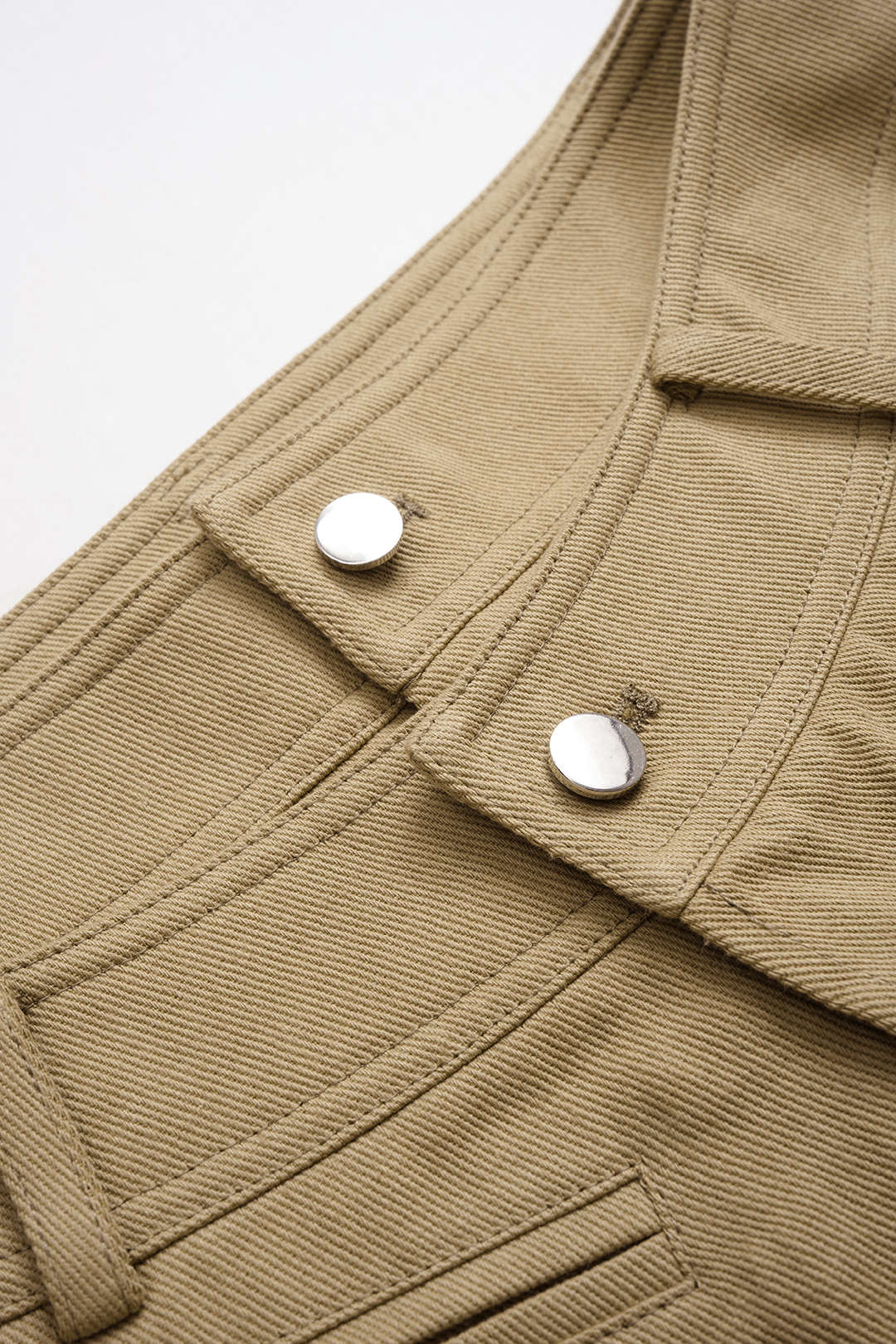 Double Waistband Cut Out Pocket Trousers
