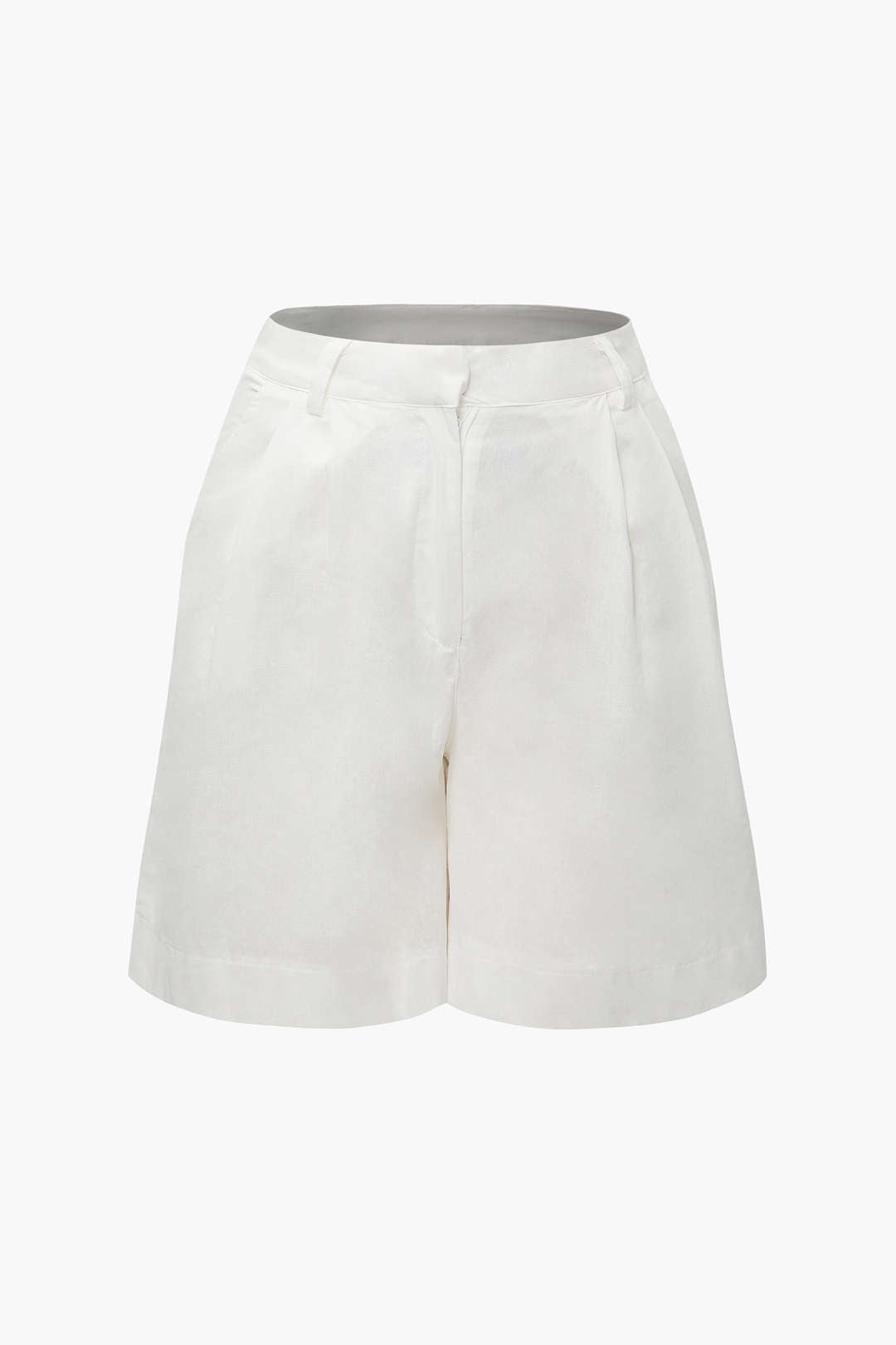 Linen-Blend Waistcoat And Pleated Wide Leg Shorts Set