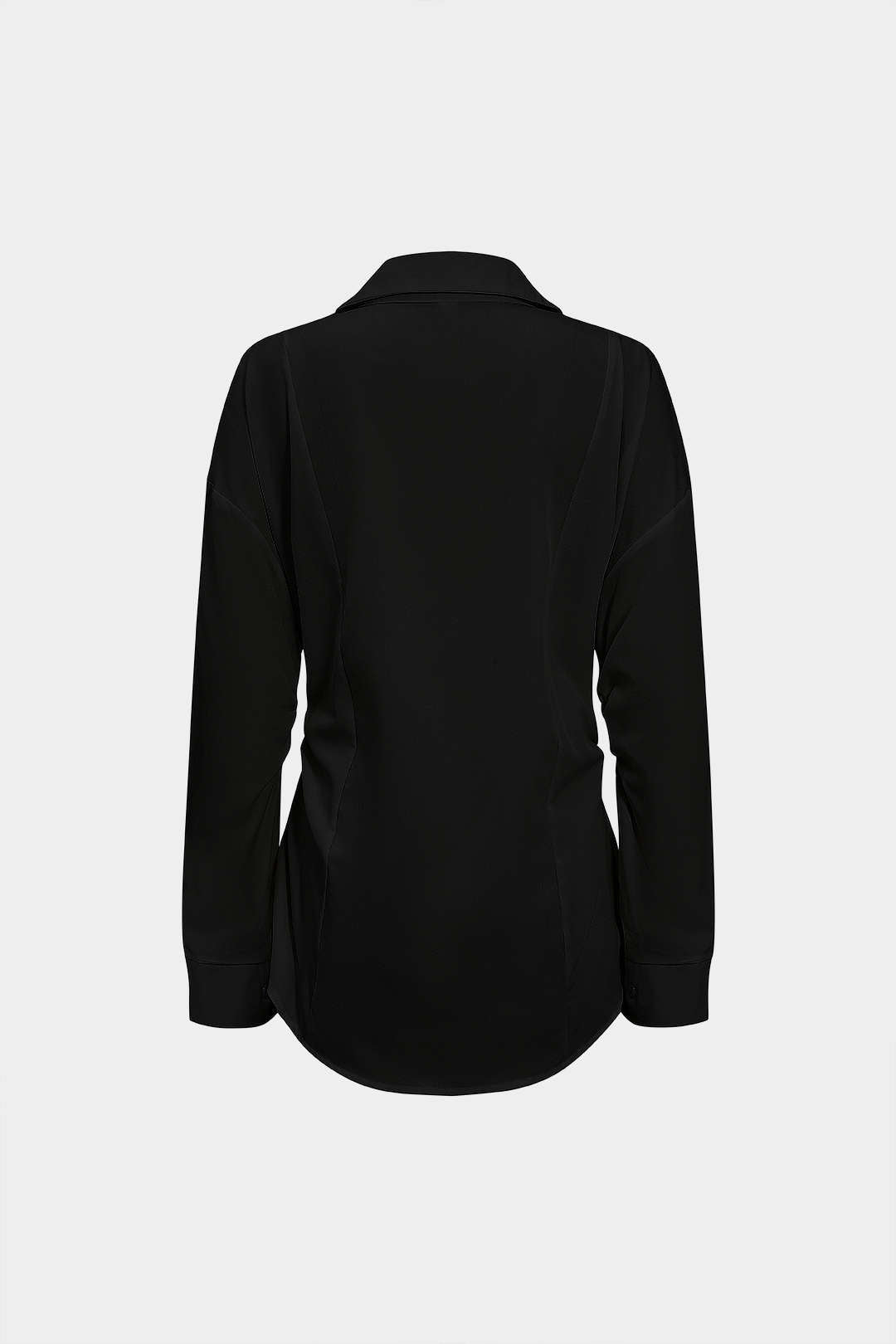 Solid knop met lange mouwen shirt