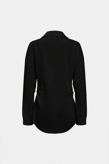 Solid knop met lange mouwen shirt