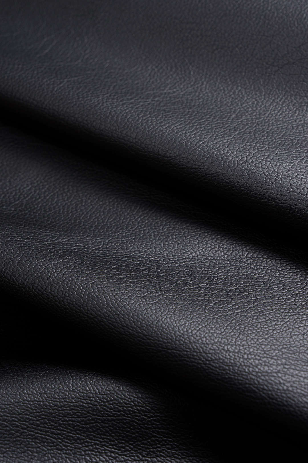 Faux Leather Ruched Button Asymmetrical Shirt