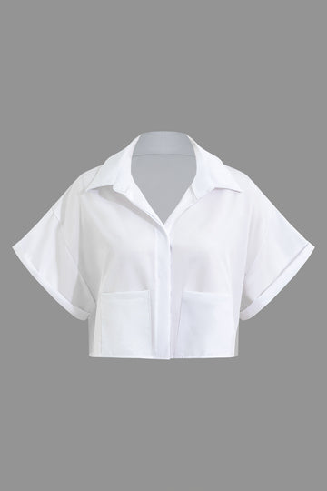 Basic Pocket Crop Shirt
