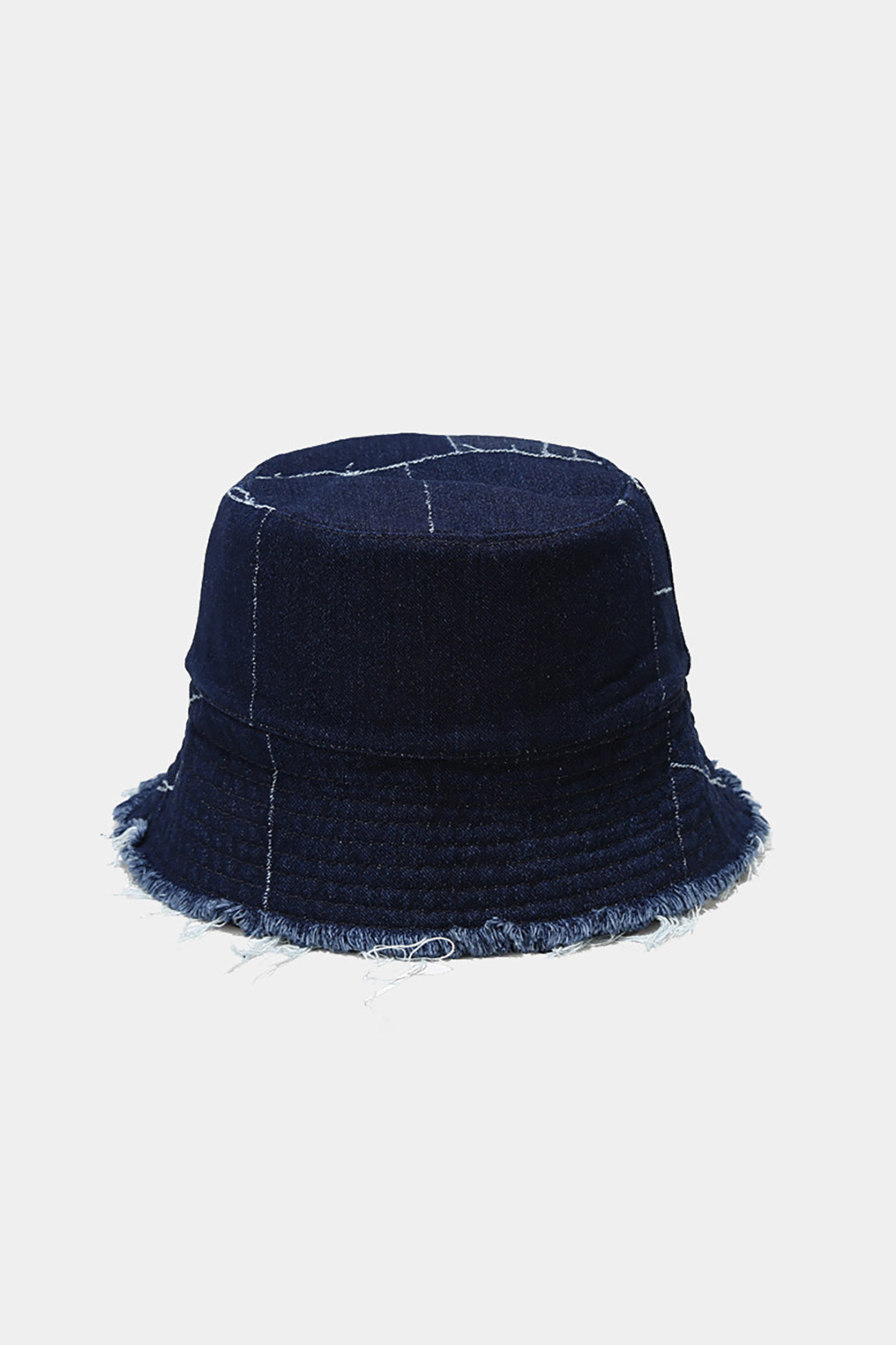 Frayed Hem Denim Bucket Hat